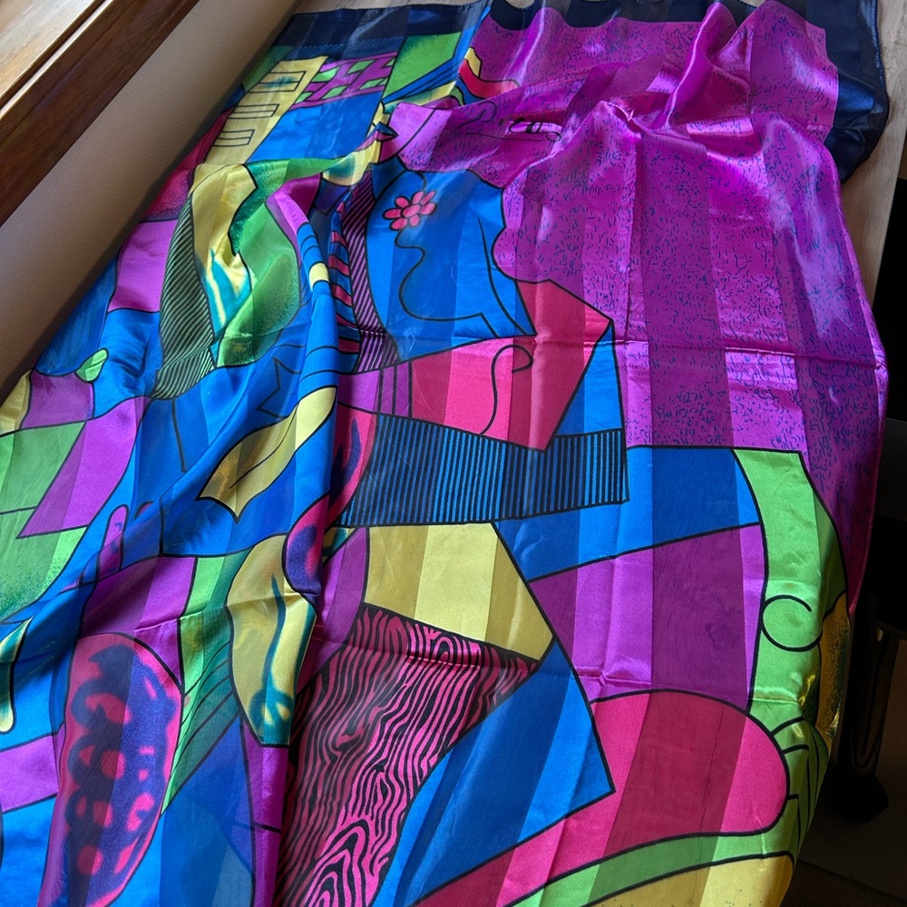 Vibrant Multicolor Abstract Scarf